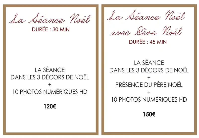 Tarifs seances 1